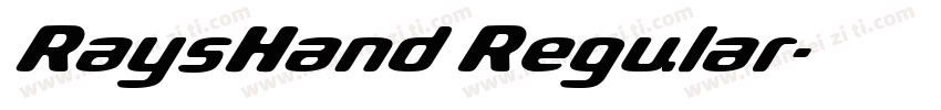 RaysHand Regular字体转换